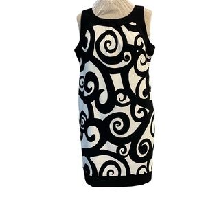 I.N. Studio Womens Petite Sleeveless Dress Size 14P Vibrant Black & White print